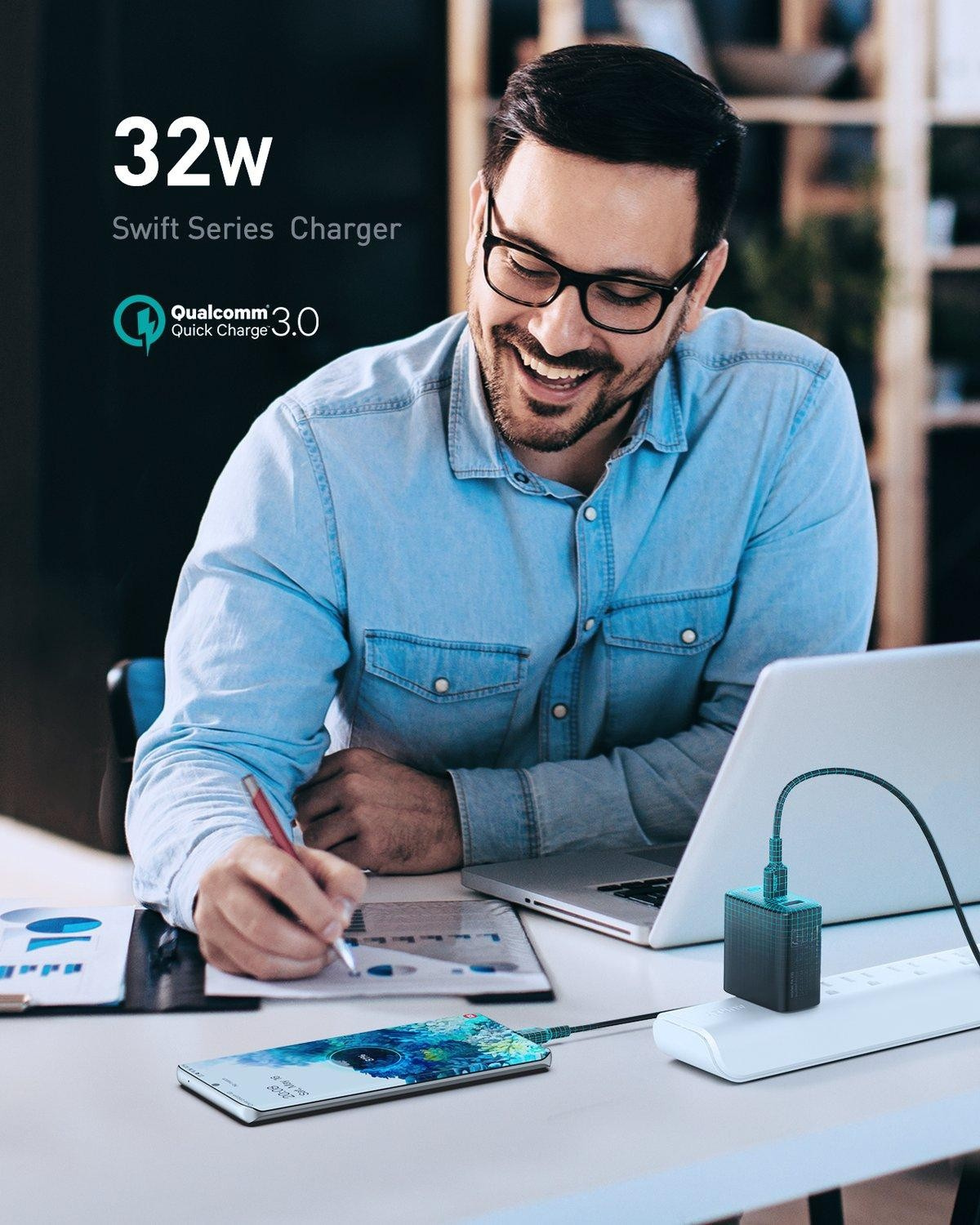 AUKEY Swift 32W PD Fast Charger Adapter PA-F3S, Black - product image 3