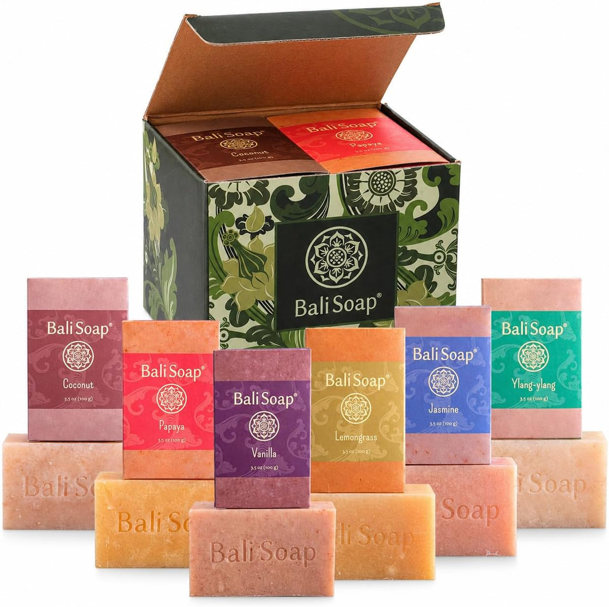 Bali Soap Natural Bar Gift Set 6 Pack Vegan Handmade Face Body Soap 3.5 Oz - Closeoutconnect