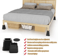 Adjustable Bed & Furniture Risers Set of 4, Stackable Heavy Duty - Closeoutconnect