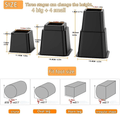 Adjustable Bed & Furniture Risers Set of 4, Stackable Heavy Duty - Closeoutconnect